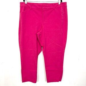 Old Navy High-Rise Pixie Skinny Pants Bright Pink Stretch 20 2X
